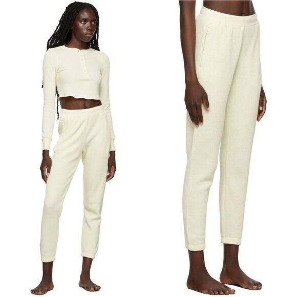 SKIMS Cream Waffle Knit Thermal Jogger Pants Sz 4X NWT - Picture 2 of 13